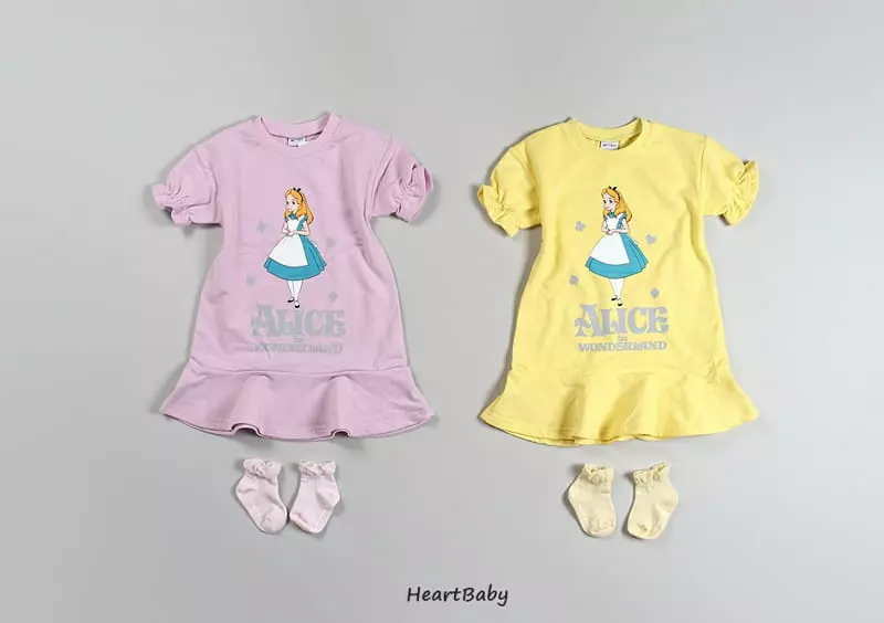 Heart Baby - Korean Children Fashion - #kidzfashiontrend - Alice Short Sleeves One-piece