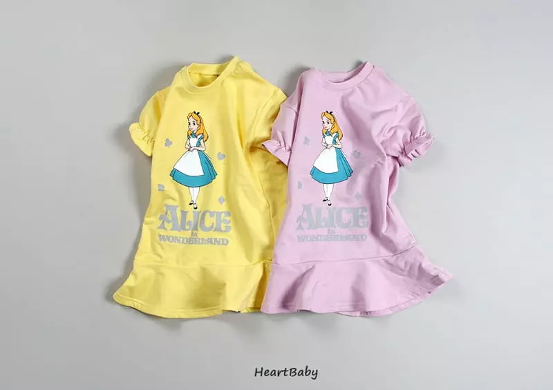 Heart Baby - Korean Children Fashion - #littlefashionista - Alice Short Sleeves One-piece - 3