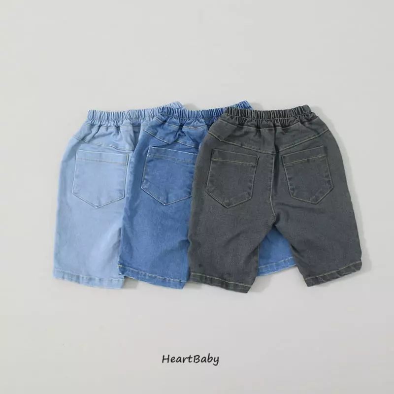 Heart Baby - Korean Children Fashion - #minifashionista - Sapn Denim Shorts - 2