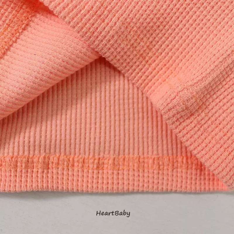 Heart Baby - Korean Children Fashion - #minifashionista - Bear Waffle Short Sleeves Eeasywear - 11