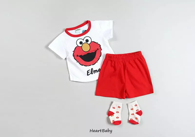 Heart Baby - Korean Children Fashion - #prettylittlegirls - Sesame Short Sleeves Top Bottom Set - 8