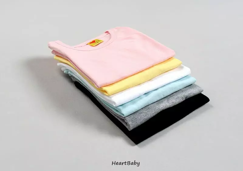 Heart Baby - Korean Children Fashion - #stylishchildhood - Heart Color Tee - 8