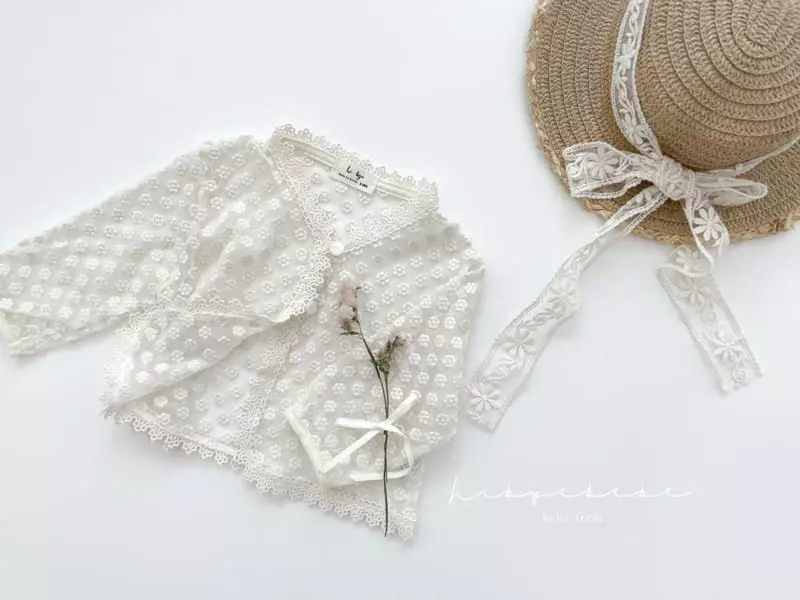 Hi Byebebe - Korean Baby Fashion - #babyboutiqueclothing - Anfant Lace Cardigan