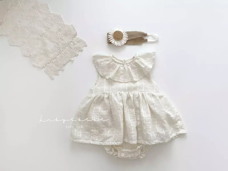 Hi Byebebe - Korean Baby Fashion - #babyclothing - Iris Check Bodysuit - 4