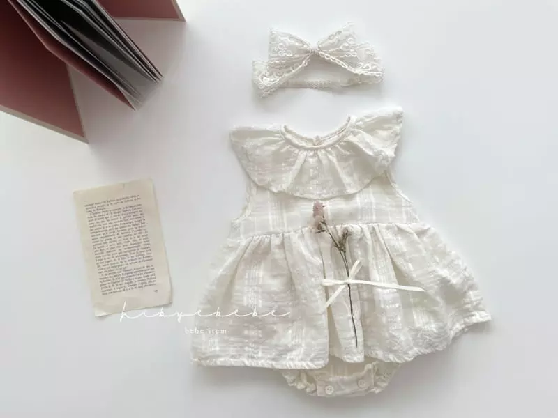 Hi Byebebe - Korean Baby Fashion - #babyfever - Iris Check Bodysuit - 5