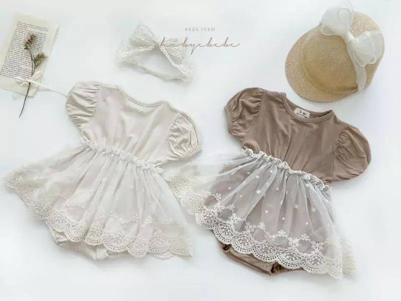 Hi Byebebe - Korean Baby Fashion - #babyfever - May Lace Bodysuit - 2