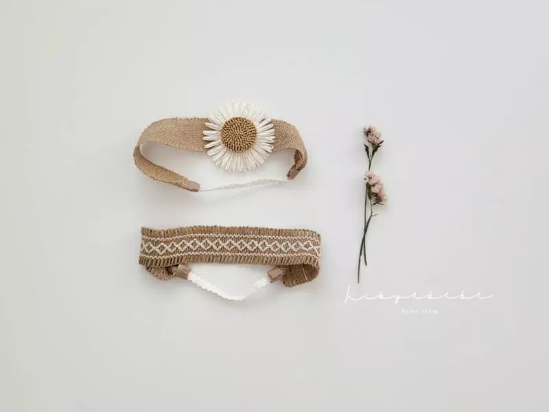 Hi Byebebe - Korean Baby Fashion - #babylifestyle - Summer Straw Hairband Embroidery