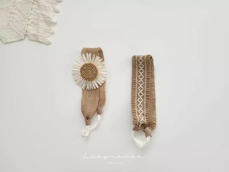 Hi Byebebe - Korean Baby Fashion - #babyootd - Summer Straw Hairband Sun Flower - 2