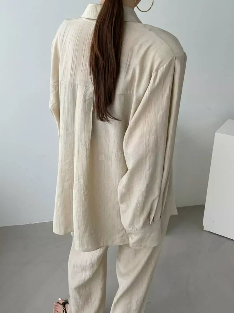 Highcolor - Korean Women Fashion - #momslook - Wrinkle Shirt - 2