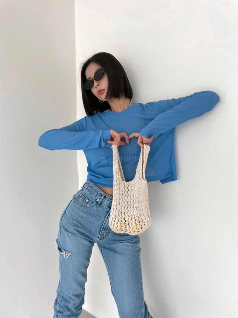 Highcolor - Korean Women Fashion - #pursuepretty - Mesh Knit Bag - 2