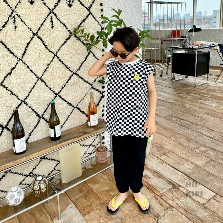 Hikiki - Korean Children Fashion - #childofig - Checker Sleeveless Tee - 6