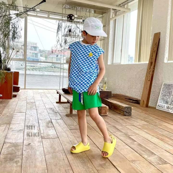 Hikiki - Korean Children Fashion - #littlefashionista - Checker Sleeveless Tee - 2