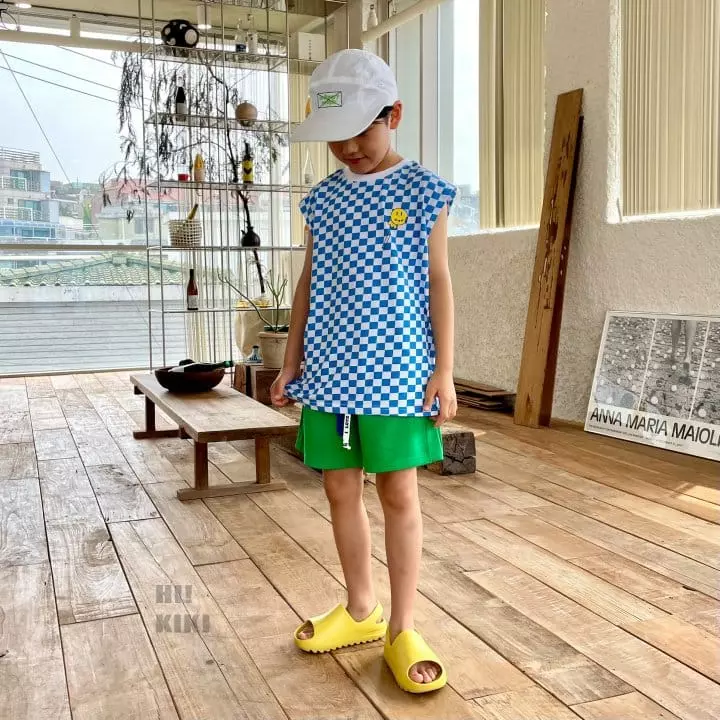 Hikiki - Korean Children Fashion - #magicofchildhood - Checker Sleeveless Tee - 3