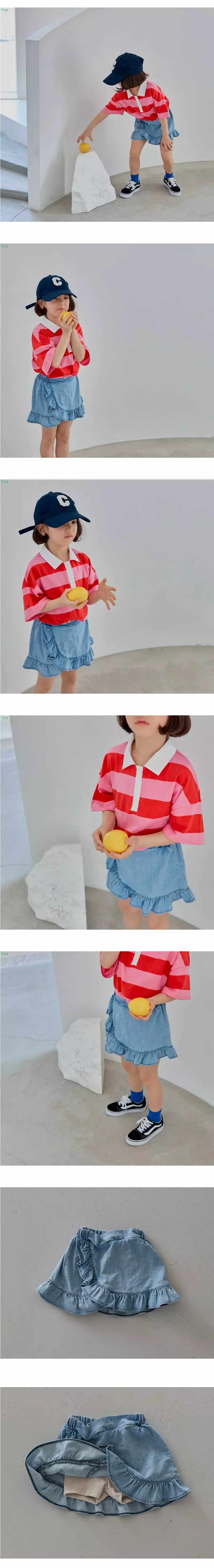 Honeybee - Korean Children Fashion - #childofig - Frill Denim Skirt - 3