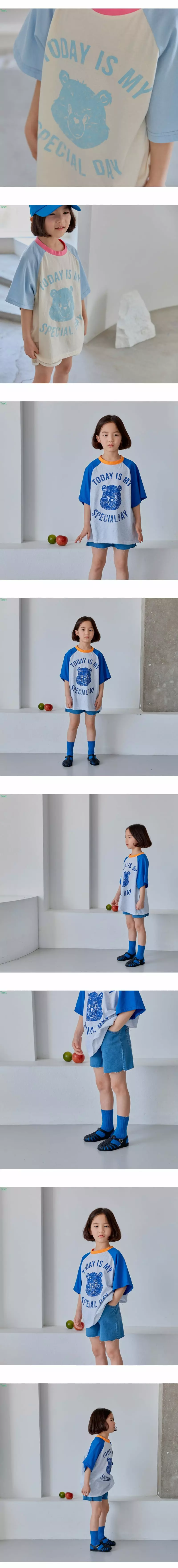 Honeybee - Korean Children Fashion - #designkidswear - Color Bear Raglan Tee - 3