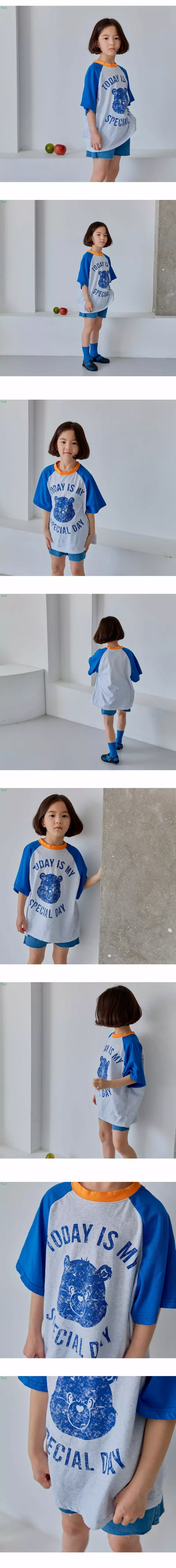 Honeybee - Korean Children Fashion - #designkidswear - Color Bear Raglan Tee - 4