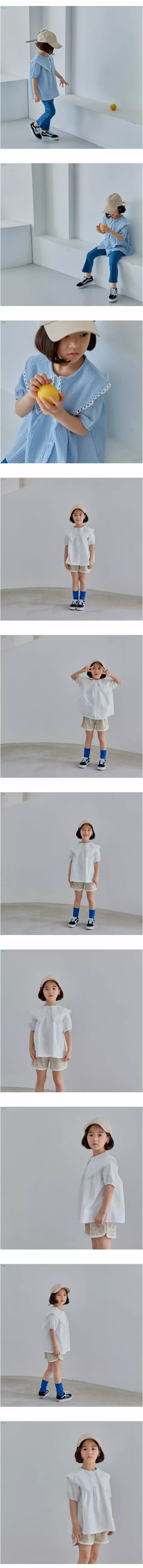 Honeybee - Korean Children Fashion - #kidsshorts - Collar Blouse - 3