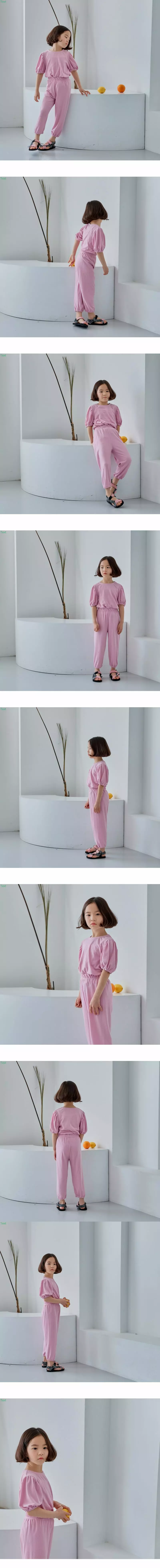 Honeybee - Korean Children Fashion - #kidsshorts - Puff Top Bottom Set - 2