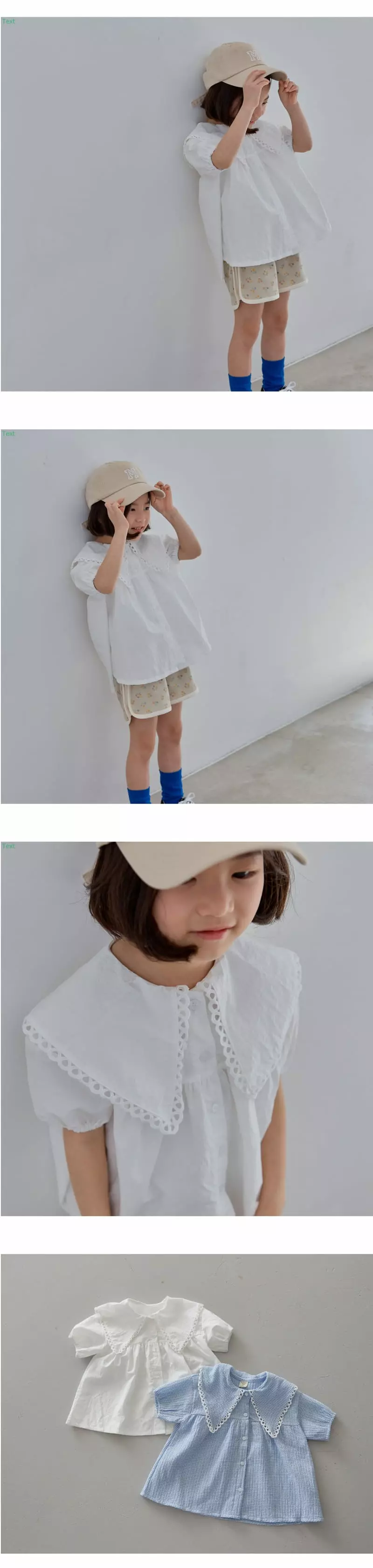 Honeybee - Korean Children Fashion - #kidsshorts - Collar Blouse - 4