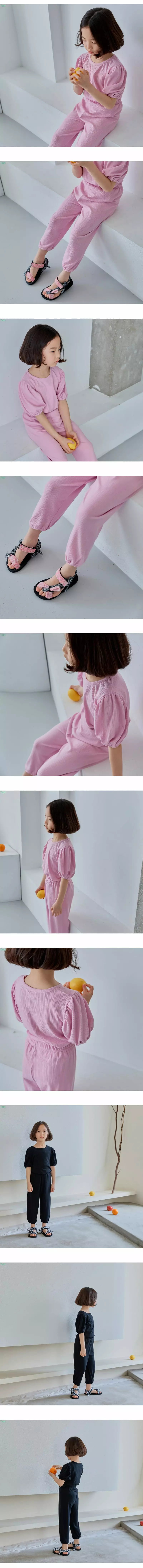 Honeybee - Korean Children Fashion - #kidsstore - Puff Top Bottom Set - 3