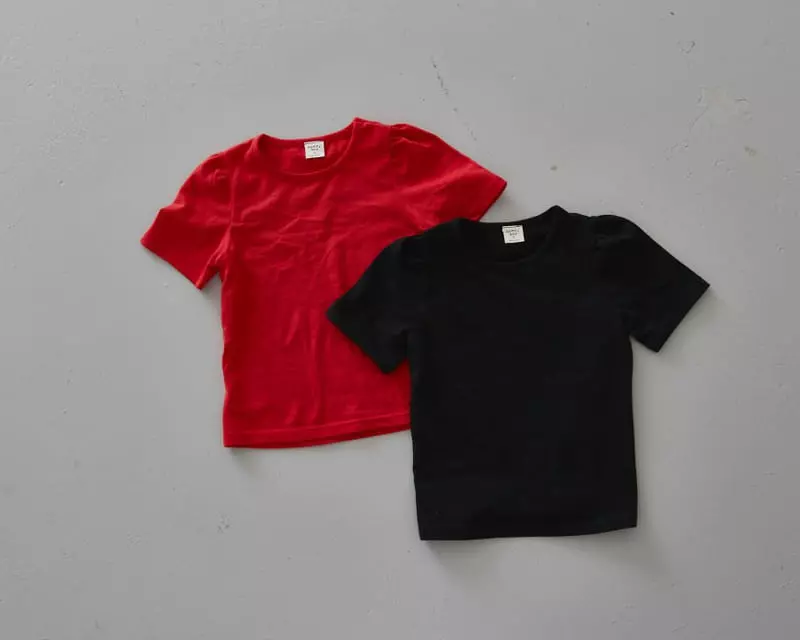 Honeybee - Korean Children Fashion - #kidsshorts - Sleeve Shirring Tee - 4