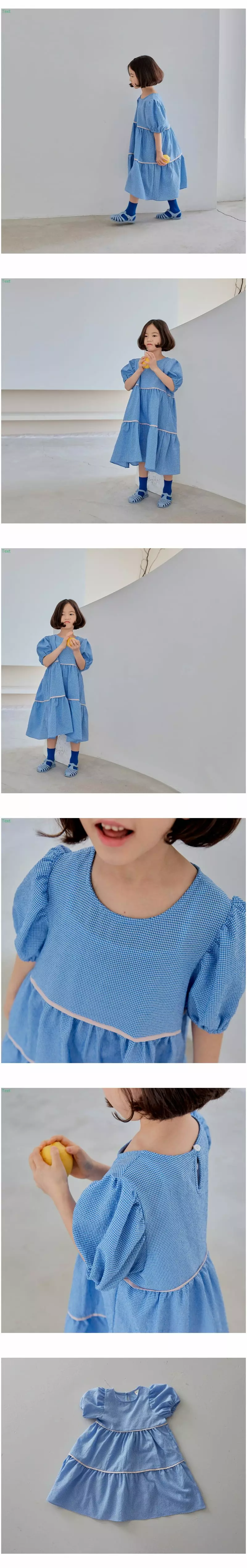 Honeybee - Korean Children Fashion - #kidzfashiontrend - Check One-piece - 3