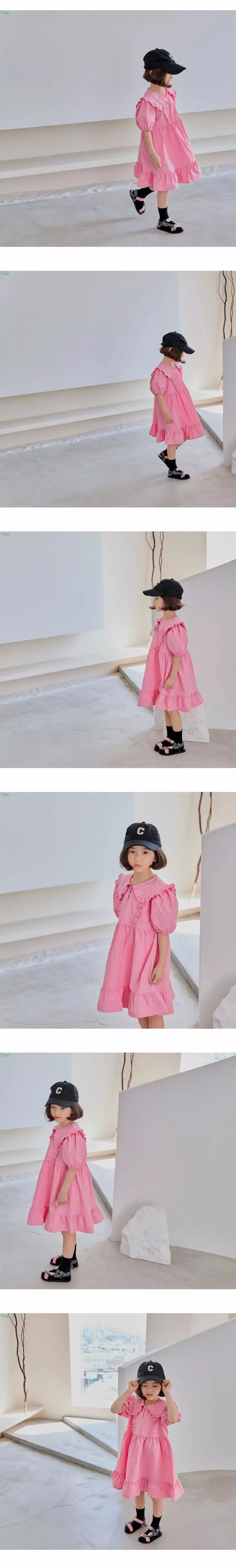 Honeybee - Korean Children Fashion - #Kfashion4kids - Frill Collar One-piece - 4