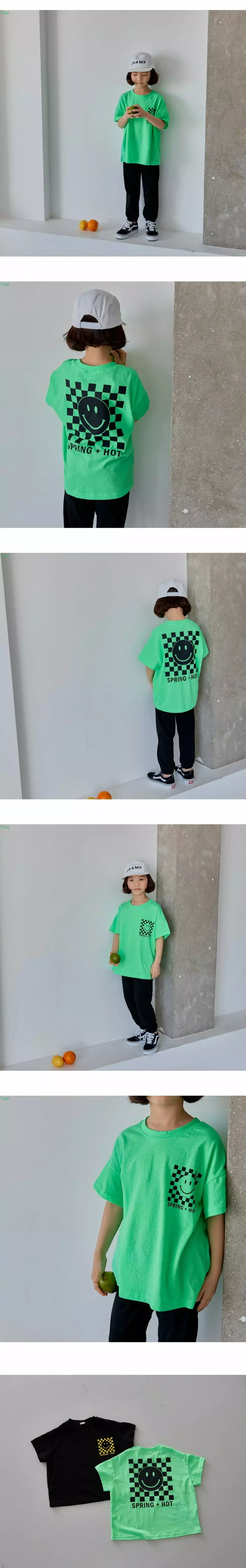 Honeybee - Korean Children Fashion - #magicofchildhood - Check Smile Tee - 4