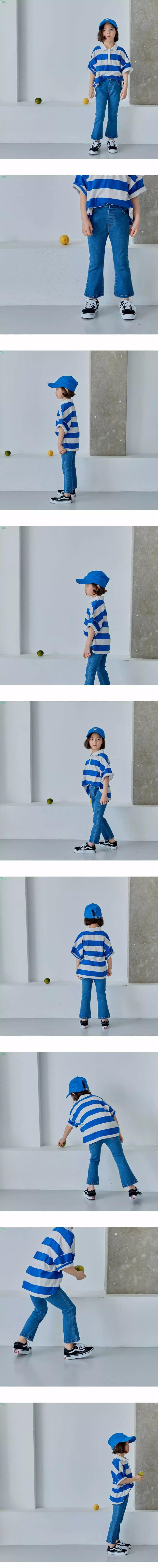 Honeybee - Korean Children Fashion - #minifashionista - Stripes Collar Tee - 2