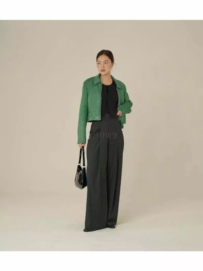Howl - Korean Women Fashion - #momslook - Stripes Pintuck Pants