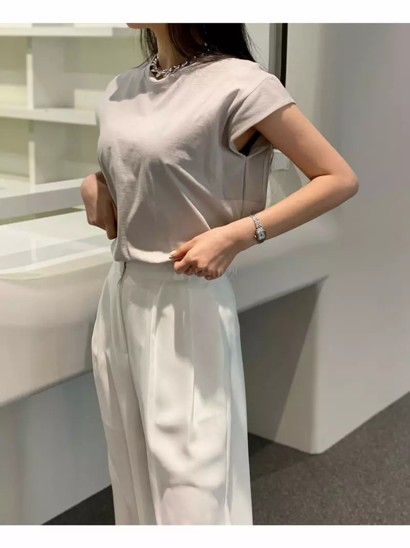 Howl - Korean Women Fashion - #momslook - Livde Silket Tee - 3