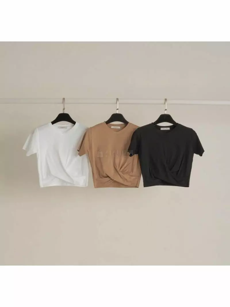 Howl - Korean Women Fashion - #momslook - Twist Tee - 2