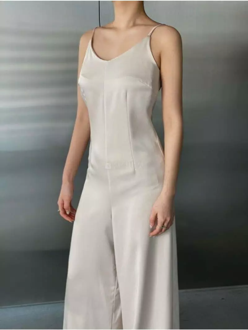 Howl - Korean Women Fashion - #womensfashion - Summer Satin Jumpsuit