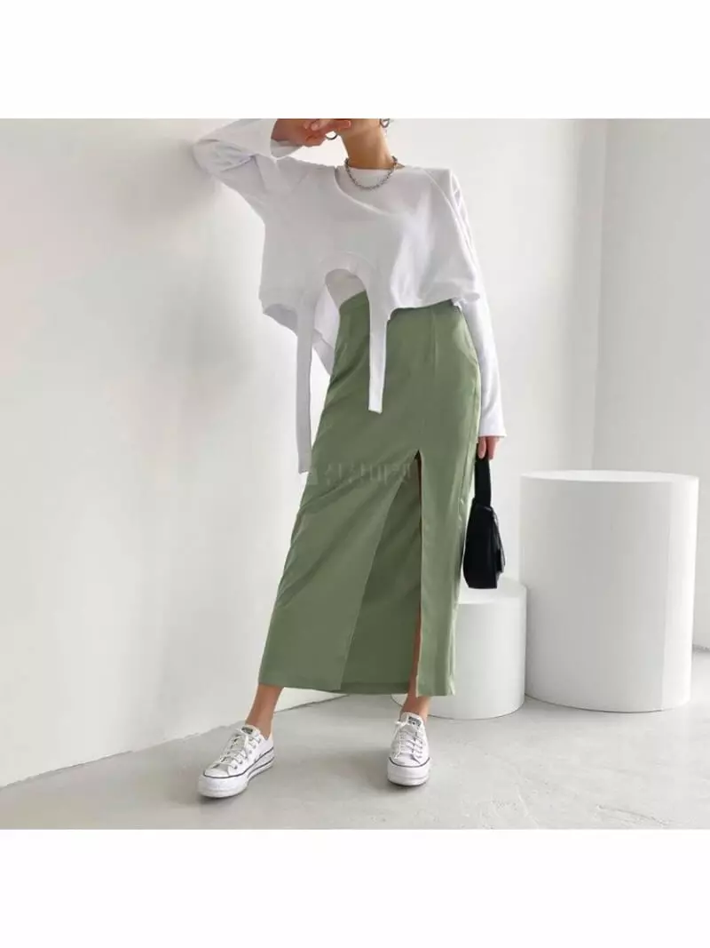 Howl - Korean Women Fashion - #womensfashion - Spring Satin Skirt