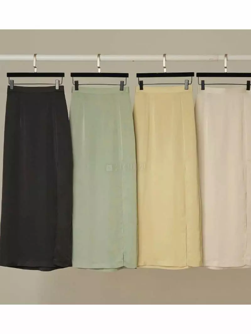 Howl - Korean Women Fashion - #womensfashion - Spring Satin Skirt - 3