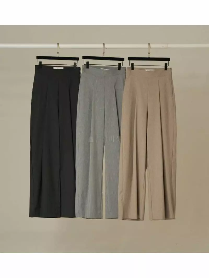Howl - Korean Women Fashion - #momslook - Stripes Pintuck Pants - 4