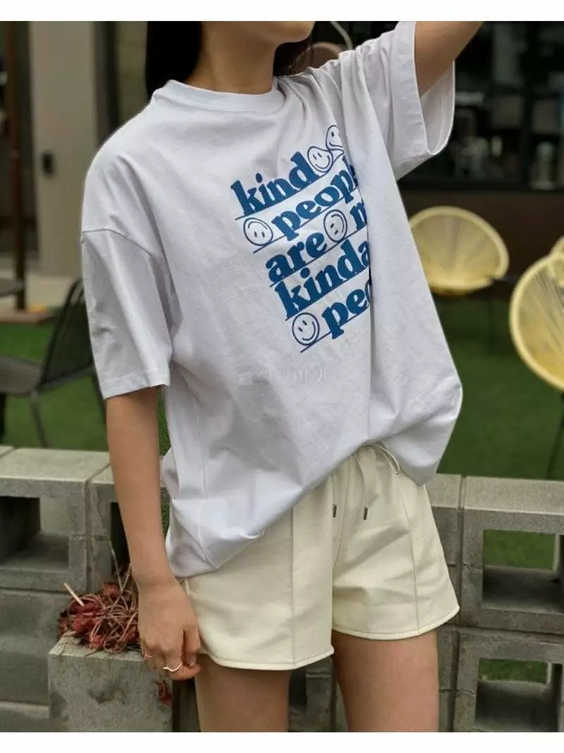 Howl - Korean Women Fashion - #womensfashion - Smile Tee