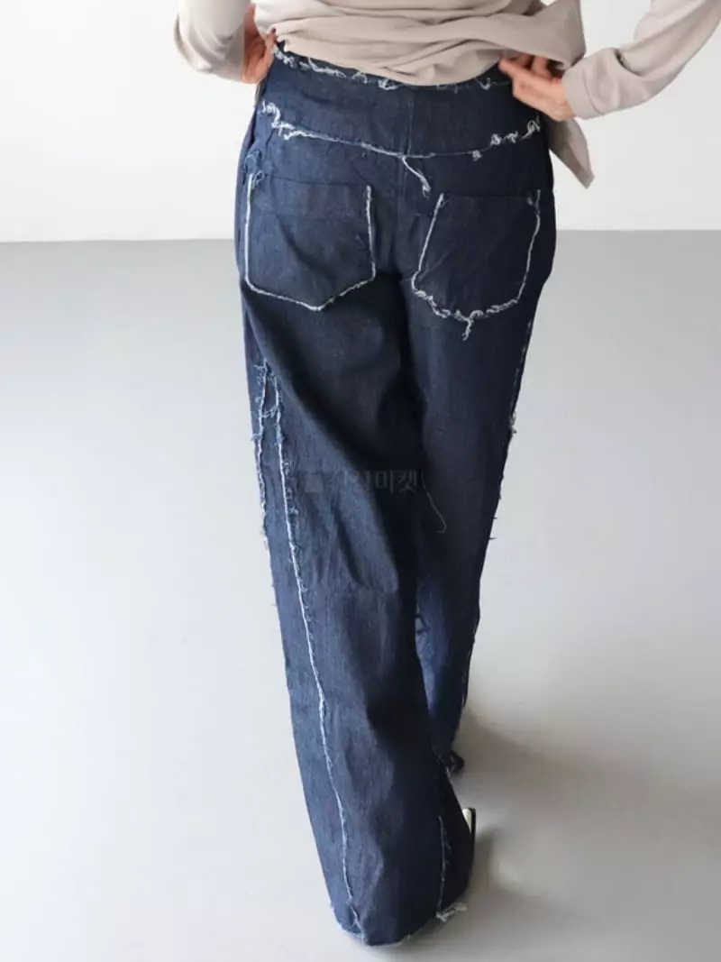 Inni - Korean Women Fashion - #womensfashion - Fringi Jeans - 4