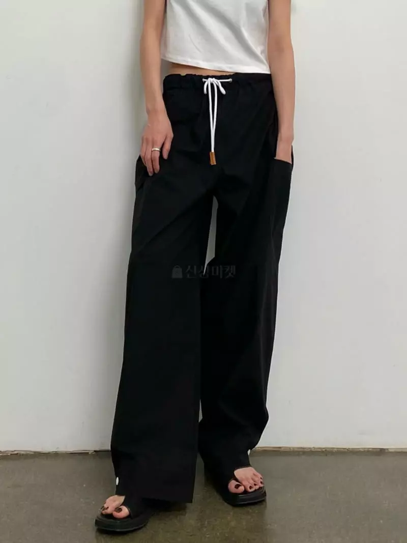 Inni - Korean Women Fashion - #momslook - String Pocket Pants - 3