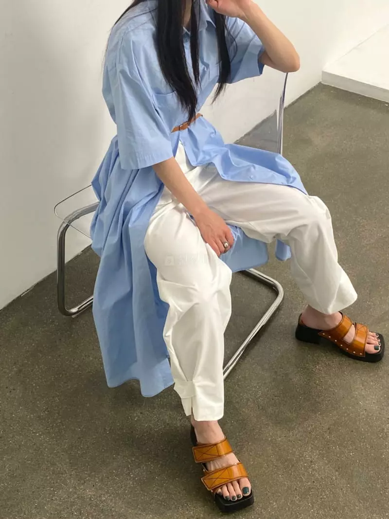 Inni - Korean Women Fashion - #momslook - Shirt Long Cool One-piece