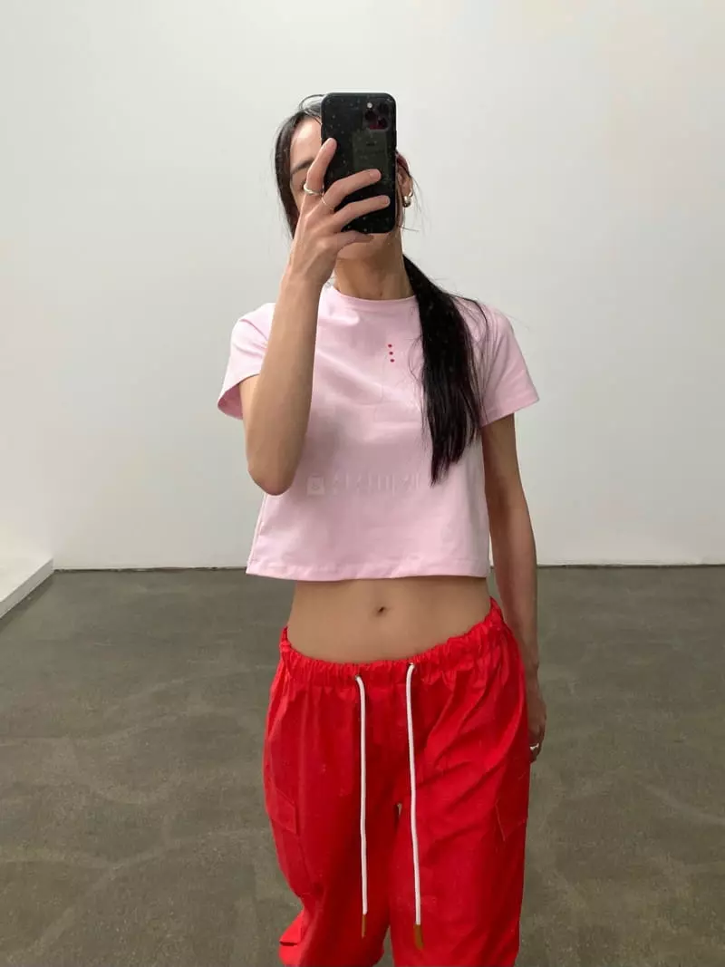 Inni - Korean Women Fashion - #momslook - Button Paitn Tee - 3