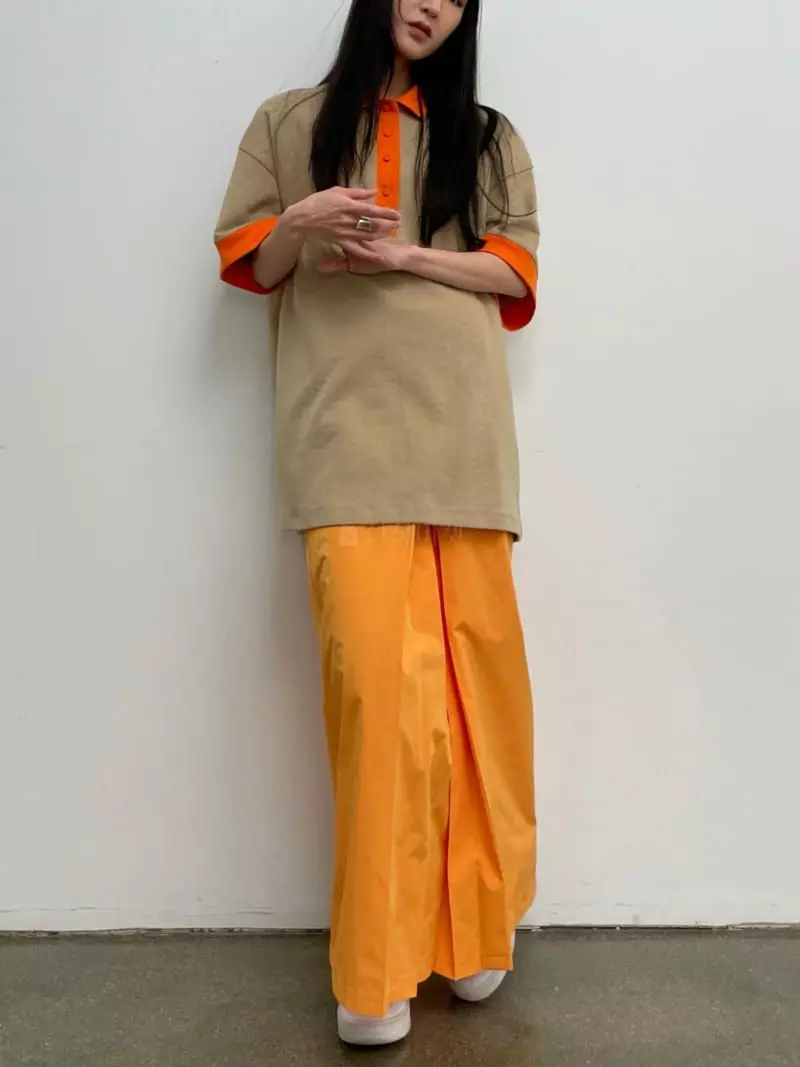 Inni - Korean Women Fashion - #momslook - Color Block Shirt - 2