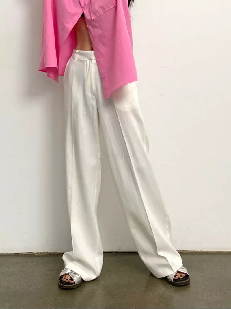 Inni - Korean Women Fashion - #momslook - Mark Linen Wide Pants - 3