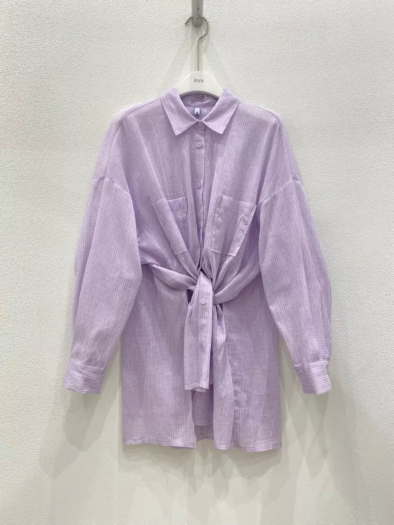 Inni - Korean Women Fashion - #restrostyle - Lega Slit Shirt - 3