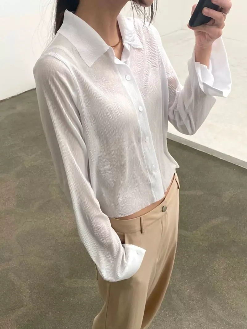 Inni - Korean Women Fashion - #romanticstyle - Winkel Shirt - 3