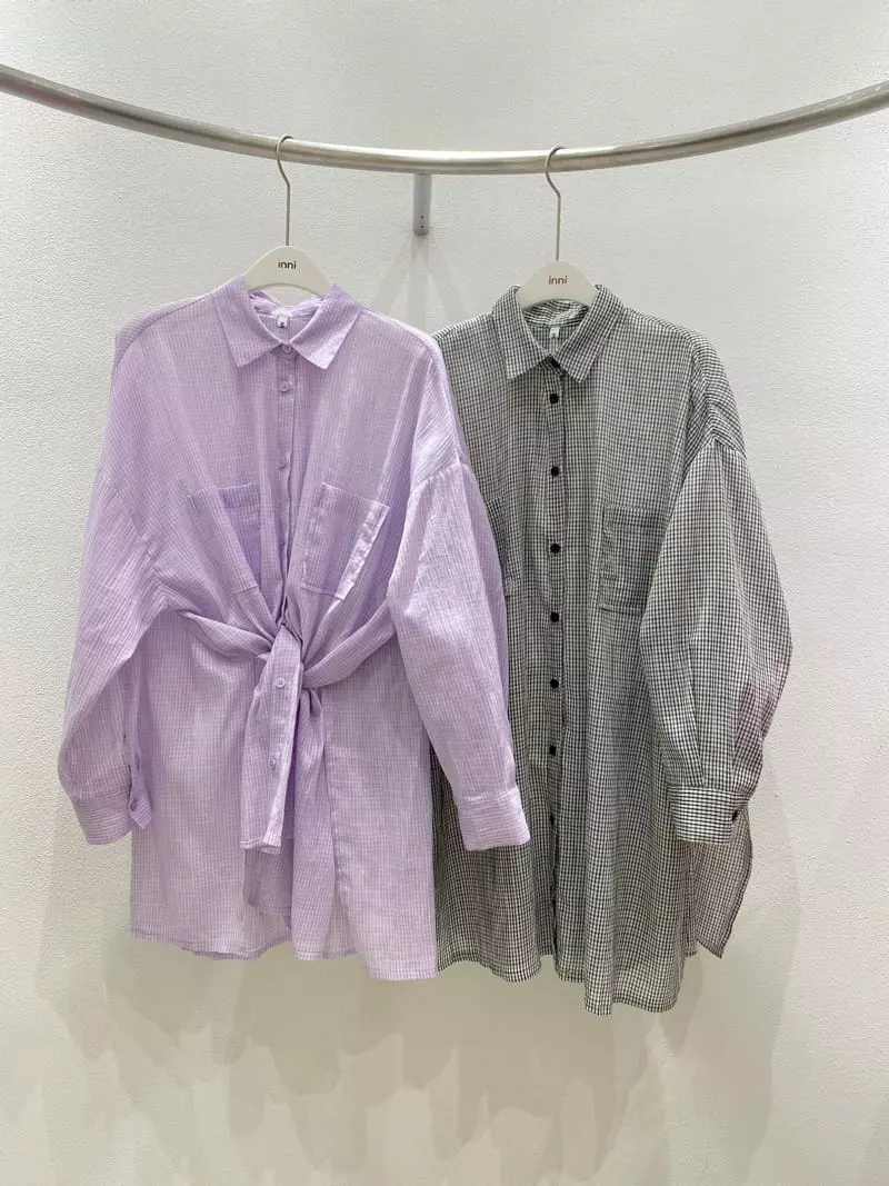 Inni - Korean Women Fashion - #restrostyle - Lega Slit Shirt - 4