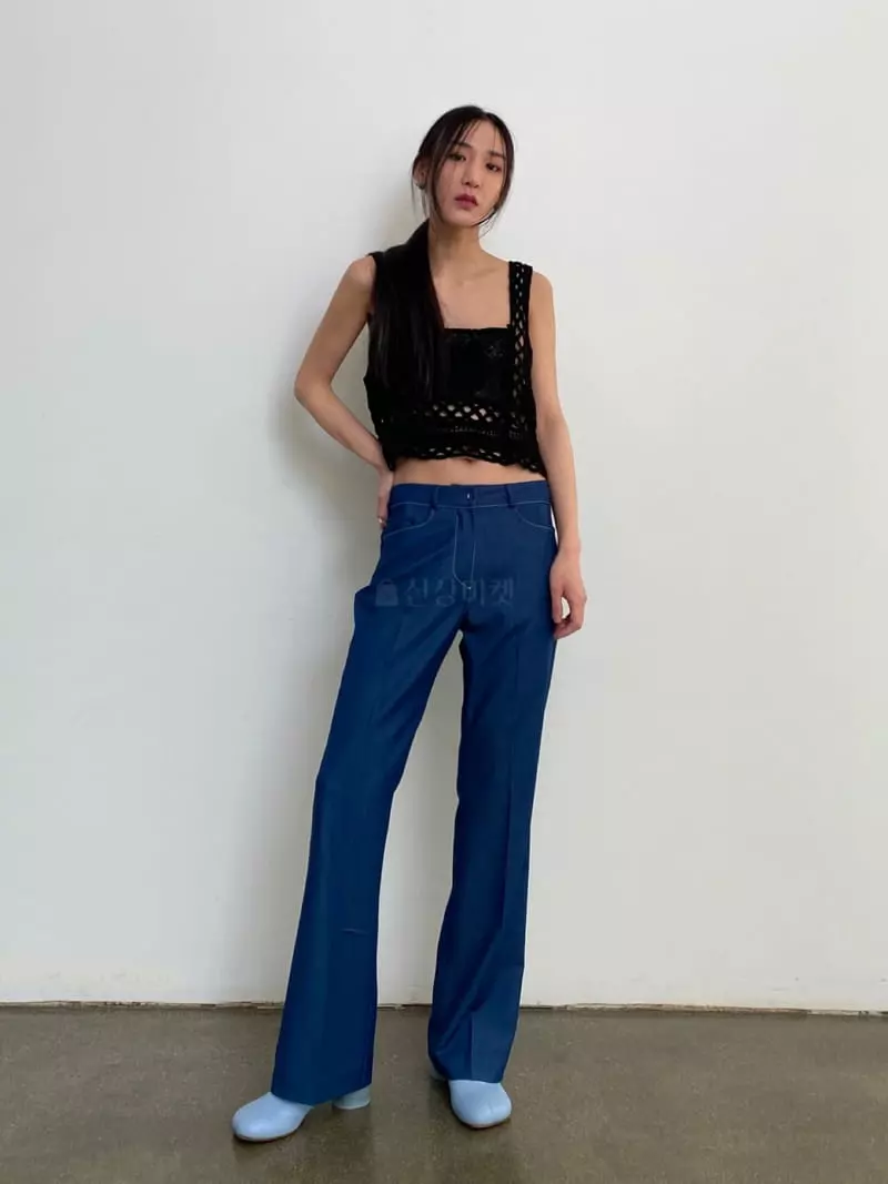 Inni - Korean Women Fashion - #vintagekidsstyle - Row Stitch Pants - 2