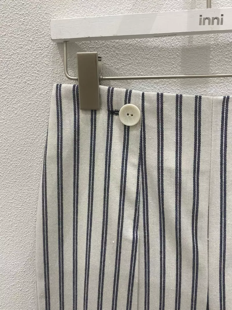 Inni - Korean Women Fashion - #womensfashion - Ture Linen Stripes Tuck Pants - 2