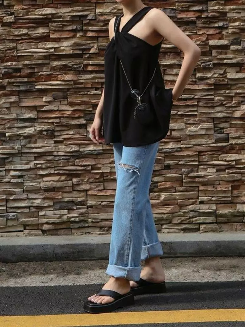 Inssense - Korean Women Fashion - #momslook - Detail Two Way Blouse - 8