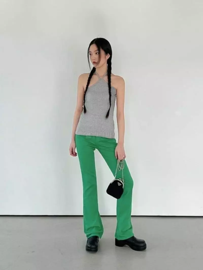 Inssense - Korean Women Fashion - #momslook - Rolling Sleeveless Top